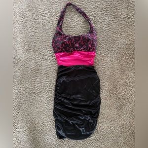 Pink & Black Halter Dress | Size 3/4